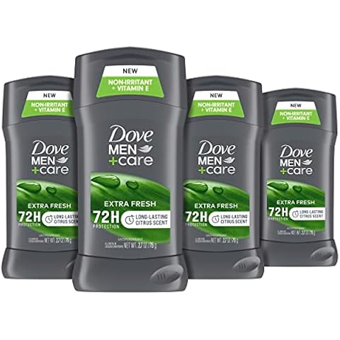 Dove Men + Care Antiperspirant Deodorant, 72hr Sweat & Odor Protection, Vitamin E, Triple Moisturizer, 4 Pack Cover