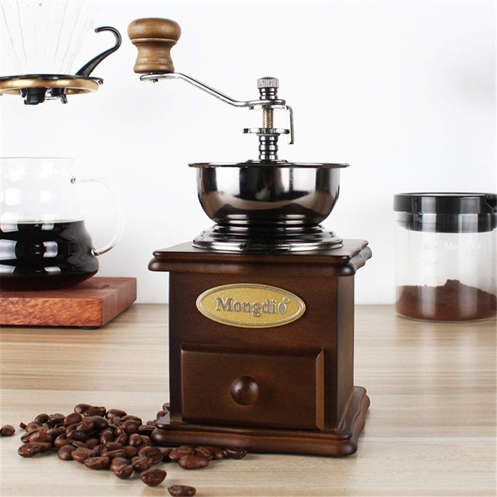 Molinillo de Mano, Molinillo de café Manual, Molinillo de Rebabas cónico Molino de café de manivela portátil para el hogar y los Viajes, Suministros de Cocina