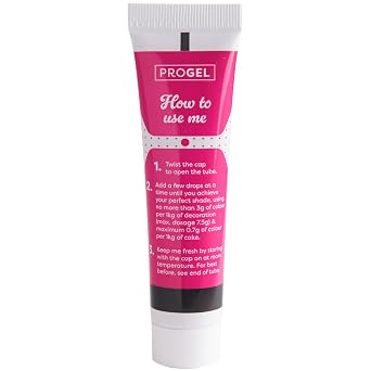 Rainbow Dust ProGel Concentrated Food Colour, Pink Colouring Gel For Baking and Cake Decorating, 25g Tube