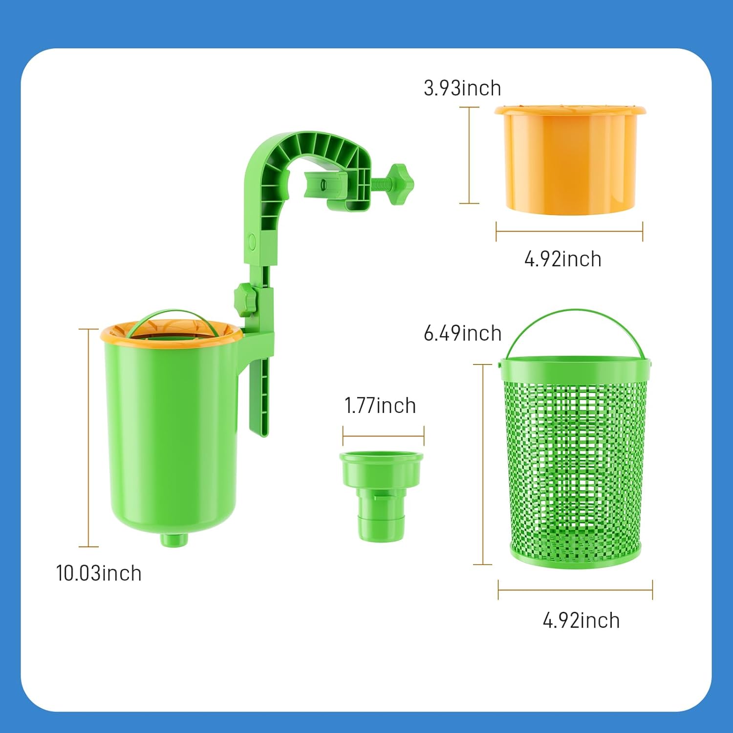 Pool Skimmer Baskets for Small Above Ground Pools, Above Ground Pool Skimmer Wall Mount, Pool Accessories for Trapping Leaves, Hair, Particles, and Floating Debris (Wall-Hung Style)