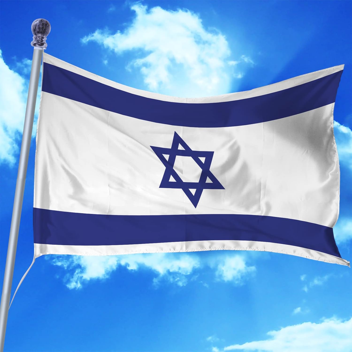 Israeli National Flag 3x5 Feet Polyester Banner