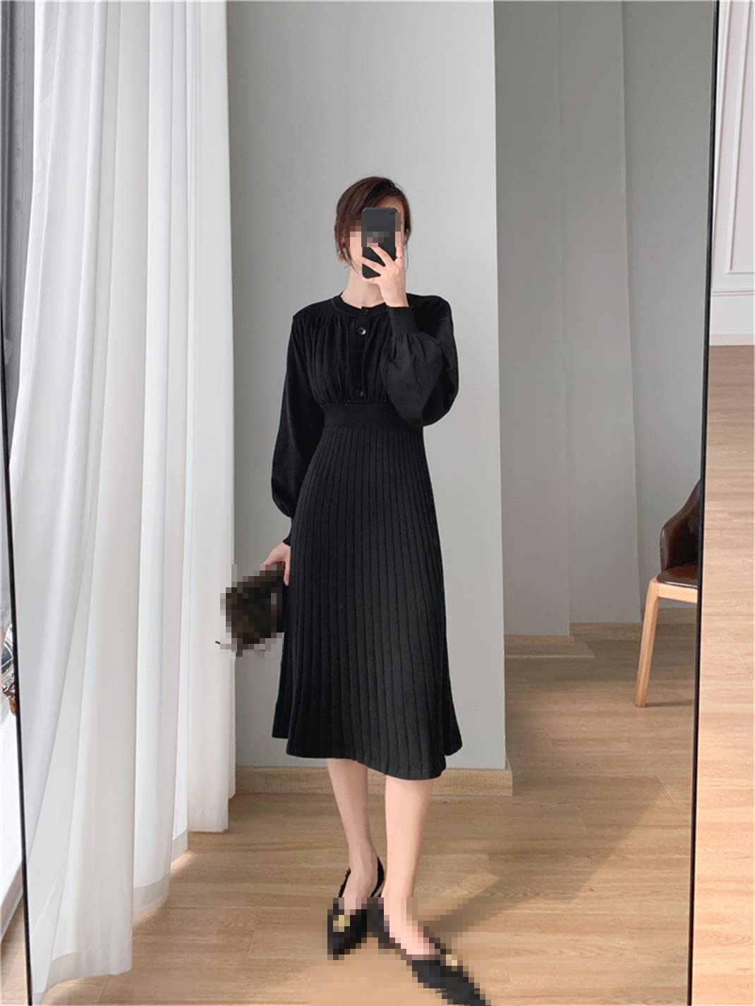 Autunno Inverno Stile Coreano Donne Vestito Da Lavoro A Maglia Elegante Abito Bianco Da Sera Sottile