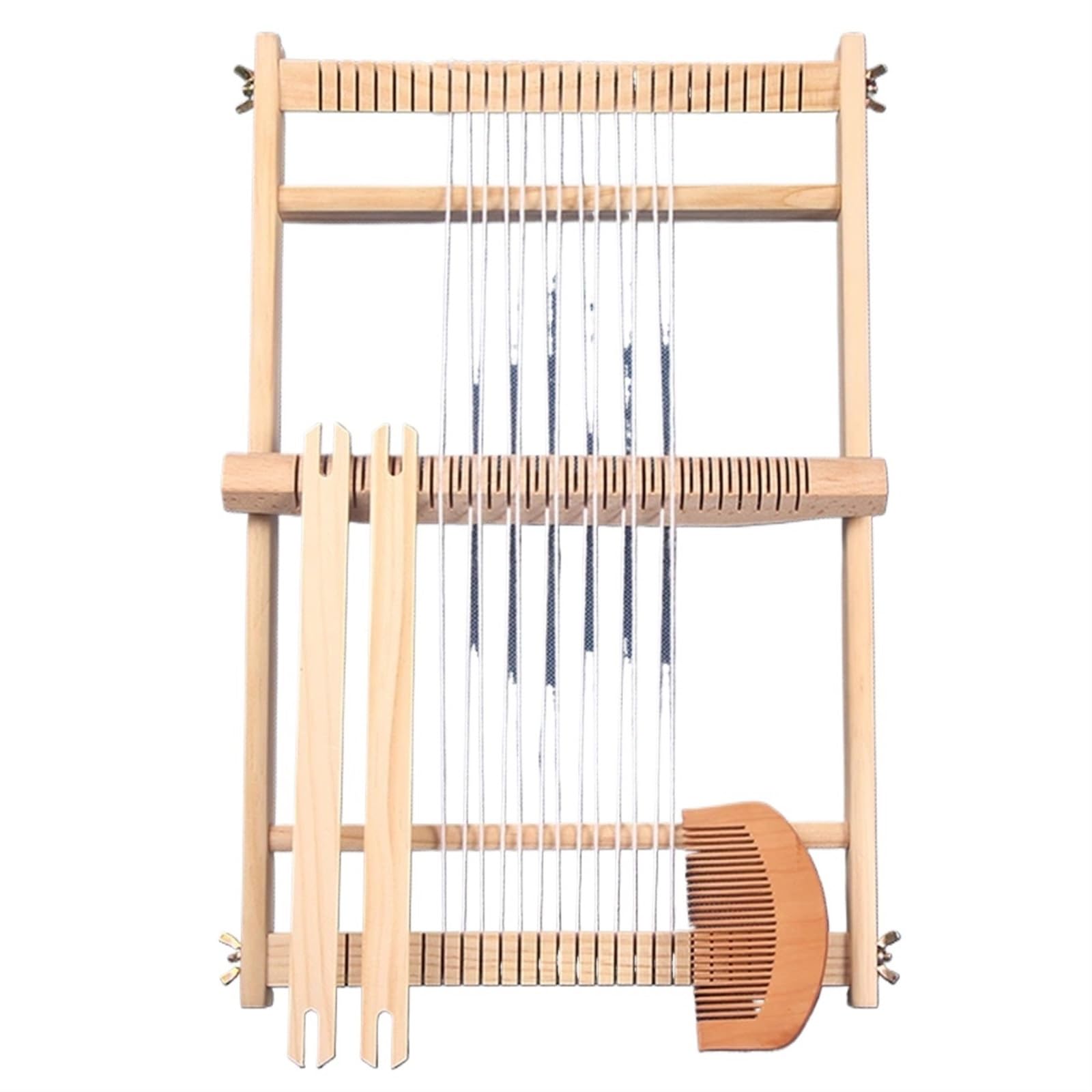 SparklWLeaf Weaving Loom DIY Handcraft Household Wooden Knitting Tools Machine Frame Knitted Yarn(Loom-S)