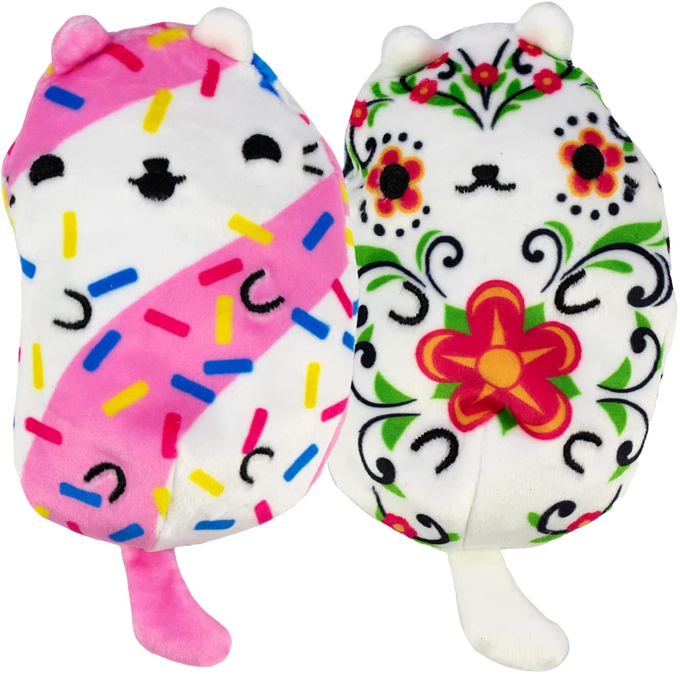 Cats vs Pickles - Pawberry Twist & Catalina - 2-Pack - 4" Cute Cuddly Collectible Bean Plush Toy - Collect These as Stocking Fillers or Sensory Toys! Great Gift for Kids, Boys, and Girls!