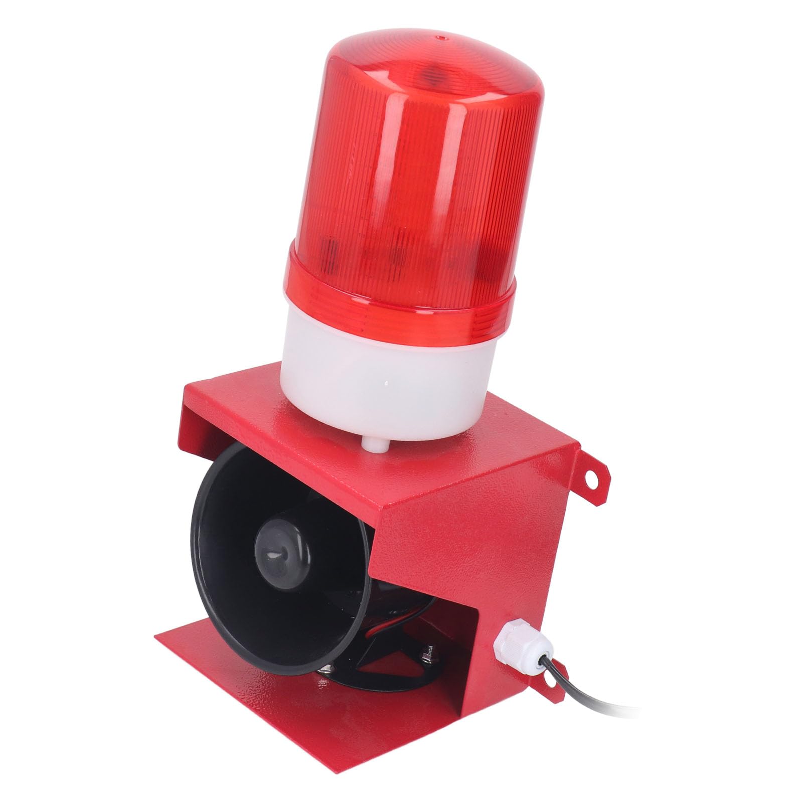 Naroote Alarma de Sirena Industrial, Ahorro de Energía 115dB, Alarma de Luz y Sonido, Protección IP65 35W para Emergencia (Enchufe europeo 220V)