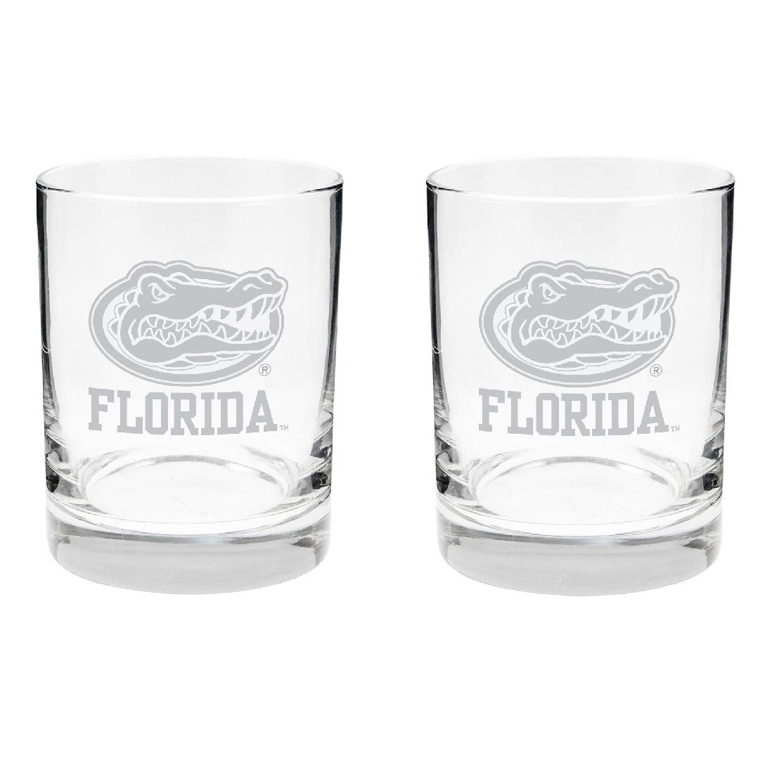 Florida Gators Satin Finish Rock Glass Set of 2 14oz