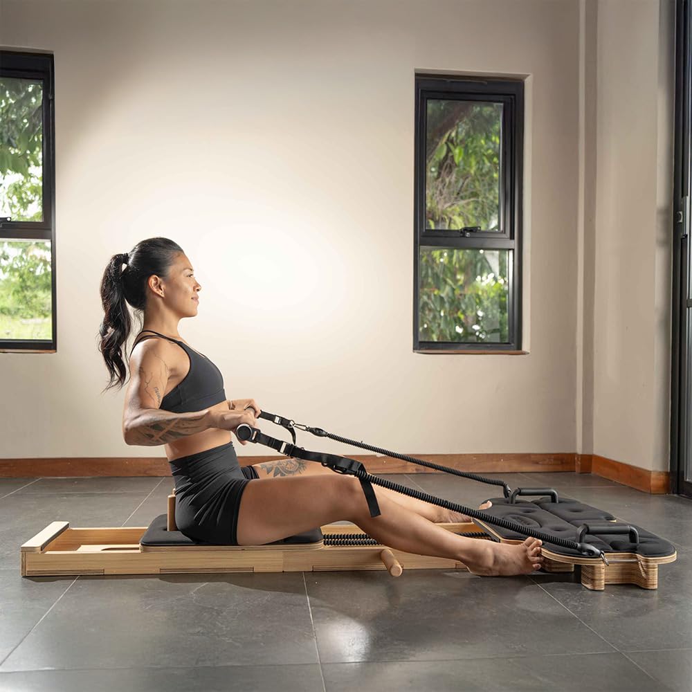 Flowletic Pilates-Board aus Naturholz – Ganzkörper-Training für Core, Mobility & Stretching