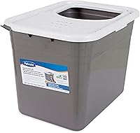 Petmate Top Entry Litter Box Extra Large: Enclosed Hooded Cat Litter Box with Grated Lid Filter, High-Sided for Big Cats, Made in USA