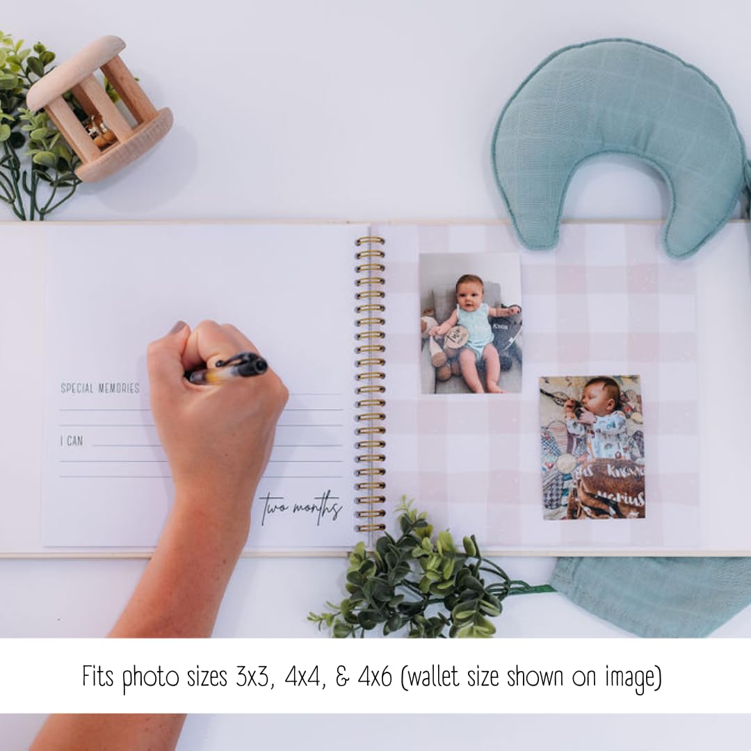 Baby Book Keepsake Rust-Minimalist Baby Memory Book per ragazza o ragazzo Album fotografici per bambini Libri per neonati per i nuovi genitori Ricordi e diari per bambini per la prima volta