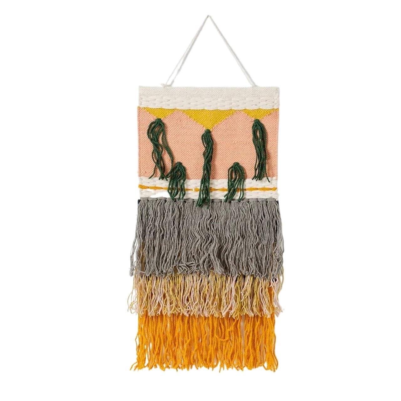 BDFJEDS Tapestry Wall Hanging Macrame Wool Wall Hanging, Handmade Woven Tapestry For Living Room(40X82CM)