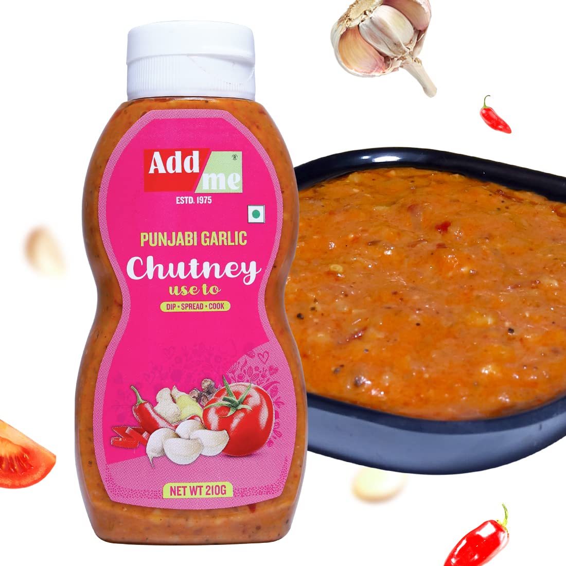 Add me Homemade Garlic Chutney 210gm, lahsun ki chatni dips Chutney 210 Gm Squeeze Bottle (B0B21Q6PJ8) Amazon Price History, Amazon Price Tracker