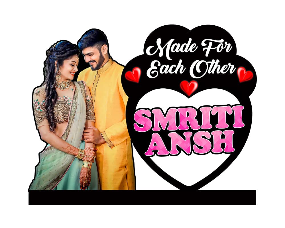Buy Shri Kanth Art Customized Made for Each Other (SMRITI ANSH) Photo Frame Wall Mount