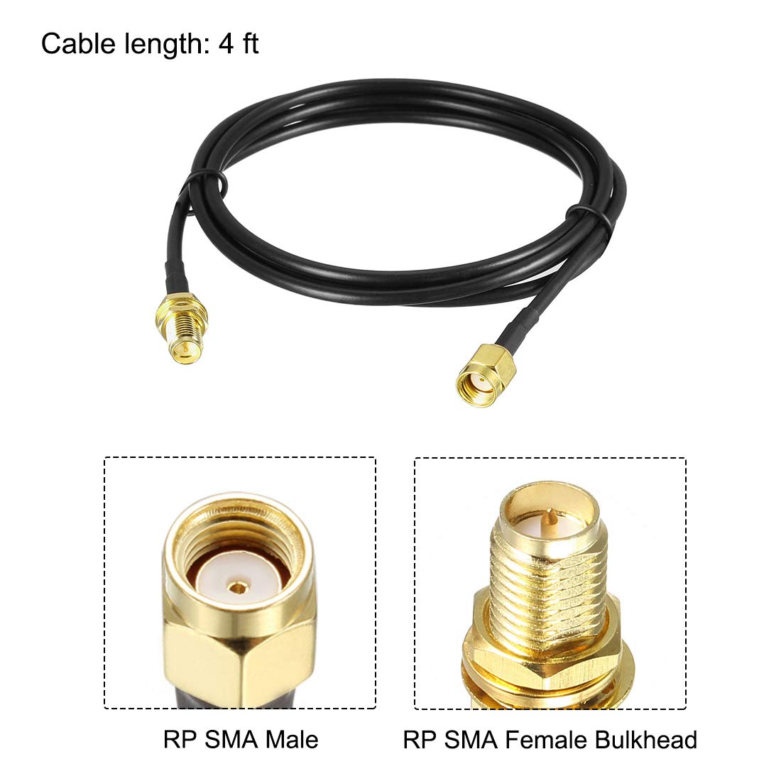 RP-SMA WiFi antenna cavo di prolunga maschio femmi... – Grandado