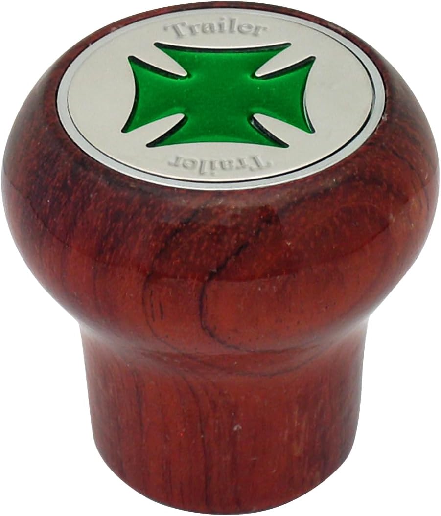 GG Grand General 95570 Black Large Rosewood Screw-in Knob w Iron Cross & Stainless Steel Trailer