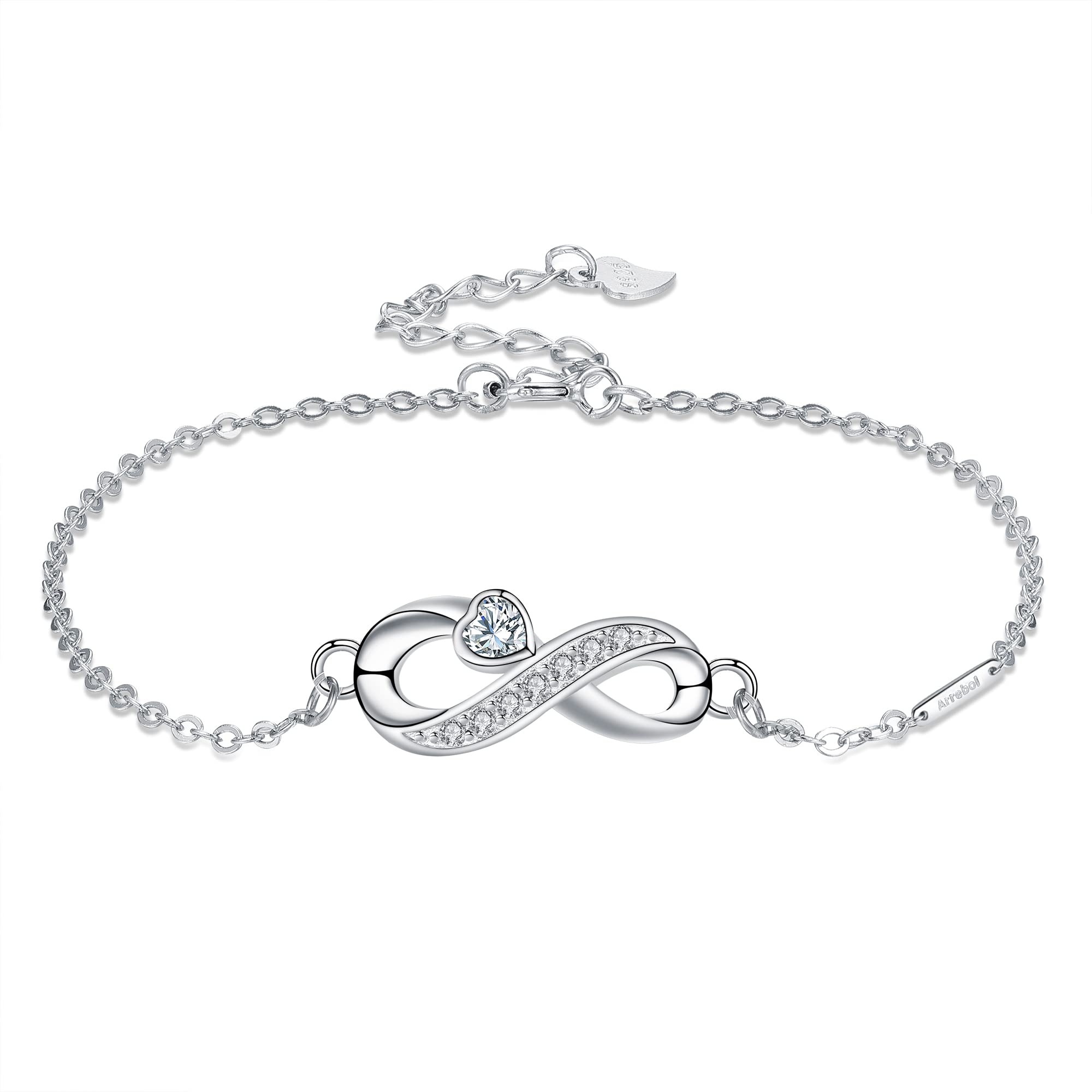 Arrebol Unendlichkeit Armband Damen 925 Sterling Silber Infi