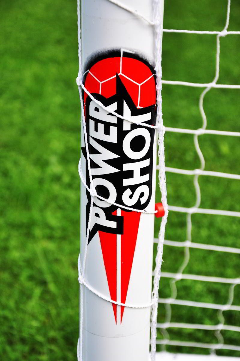 POWERSHOT® Porta da calcio in PVC 3,7 x 2 m - MADE IN GERMANY - 2 anni di garanzia e installabile tutto l'anno! (+ Borsa)
