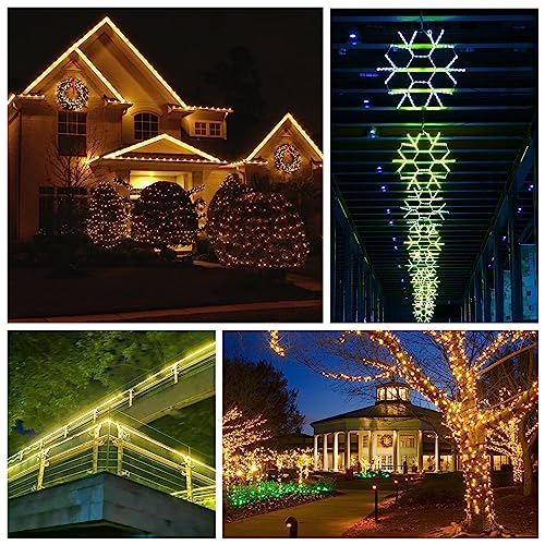 Beatineon 33Ft Rope Lights Outdoor With Remote,Cuttable Connectable,300Leds Strip Lights With Adjustable Brightness Waterproof With Plug For Patio,Christmas Decoration (Warm White) #TOP4