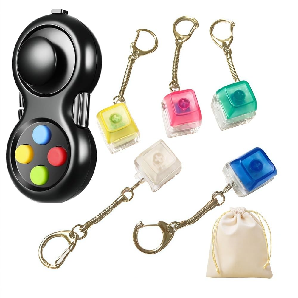 Amazon.co.jp: フィジェットパッド キーボード キーホルダー