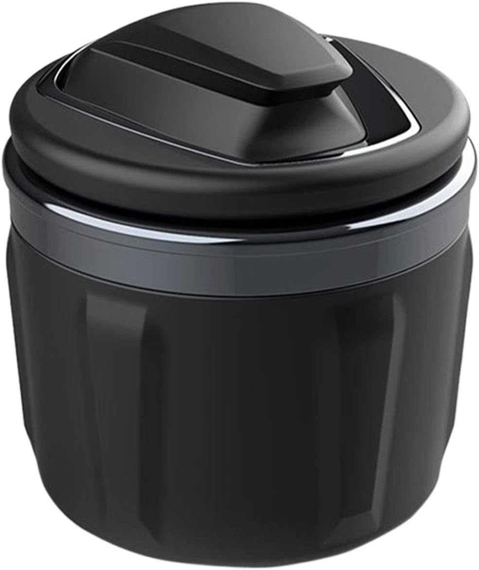 Car Ashtray Exclusively for BMW 1/3/5/7 Series and X1/X3/X5/X6, with LED Light and Lid, Detachable and Portable (Grey)