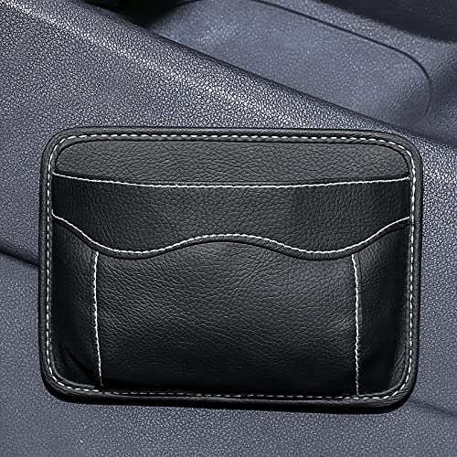 Accmor 2Pcs Car Side Pocket Organizer, Pu Leather Storage Pocket Pouch Cell Phone Sunglasses Holder For Car, Car Seat Gap Filler Interior Accessories Organizer For Car Seat, Door, Window, Console #TOP2