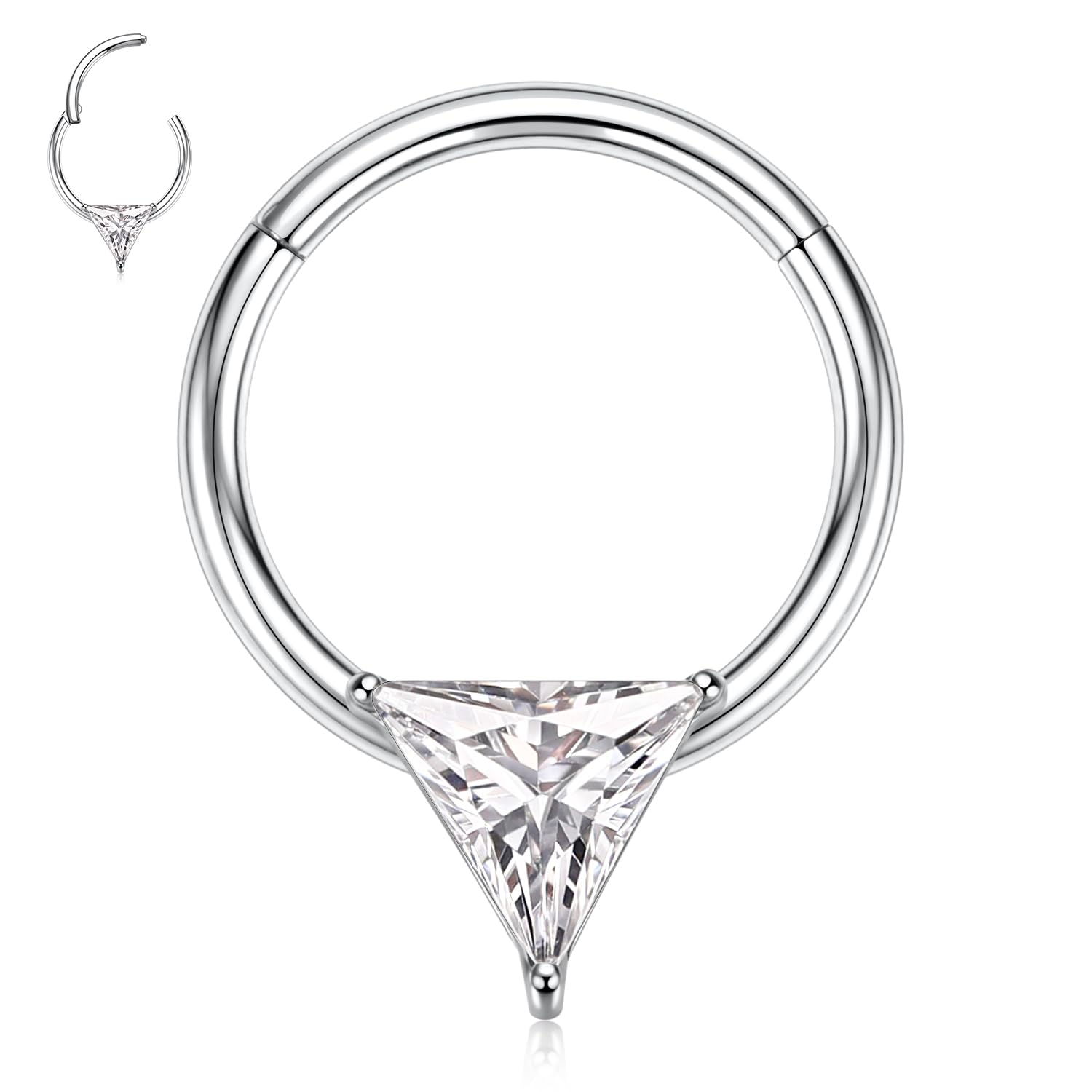 hengkaixuan Unique Animal Shape Septum Nose Ring Septum Jewellery 16G Daith Earrings Surgical Steel Nose Hoop Septum Clicker Conch Piercing Jewellery Rook Helix Tragus Cartilage Lobe Hoop Earring — view 23