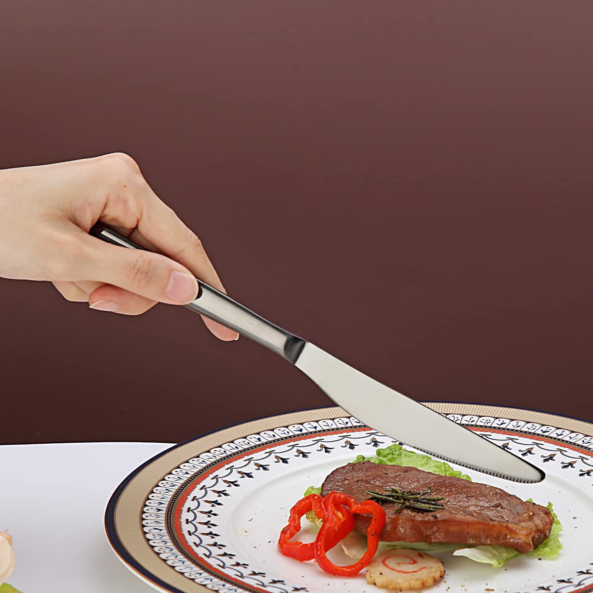 Berglander Black Silverware Set 30 Pezzi, Robusto Acciaio Inossidabile Con Placcatura In Titanio Nero Set Posate Antiruggine, Forchette E Cucchiai Lavabili In Lavastoviglie