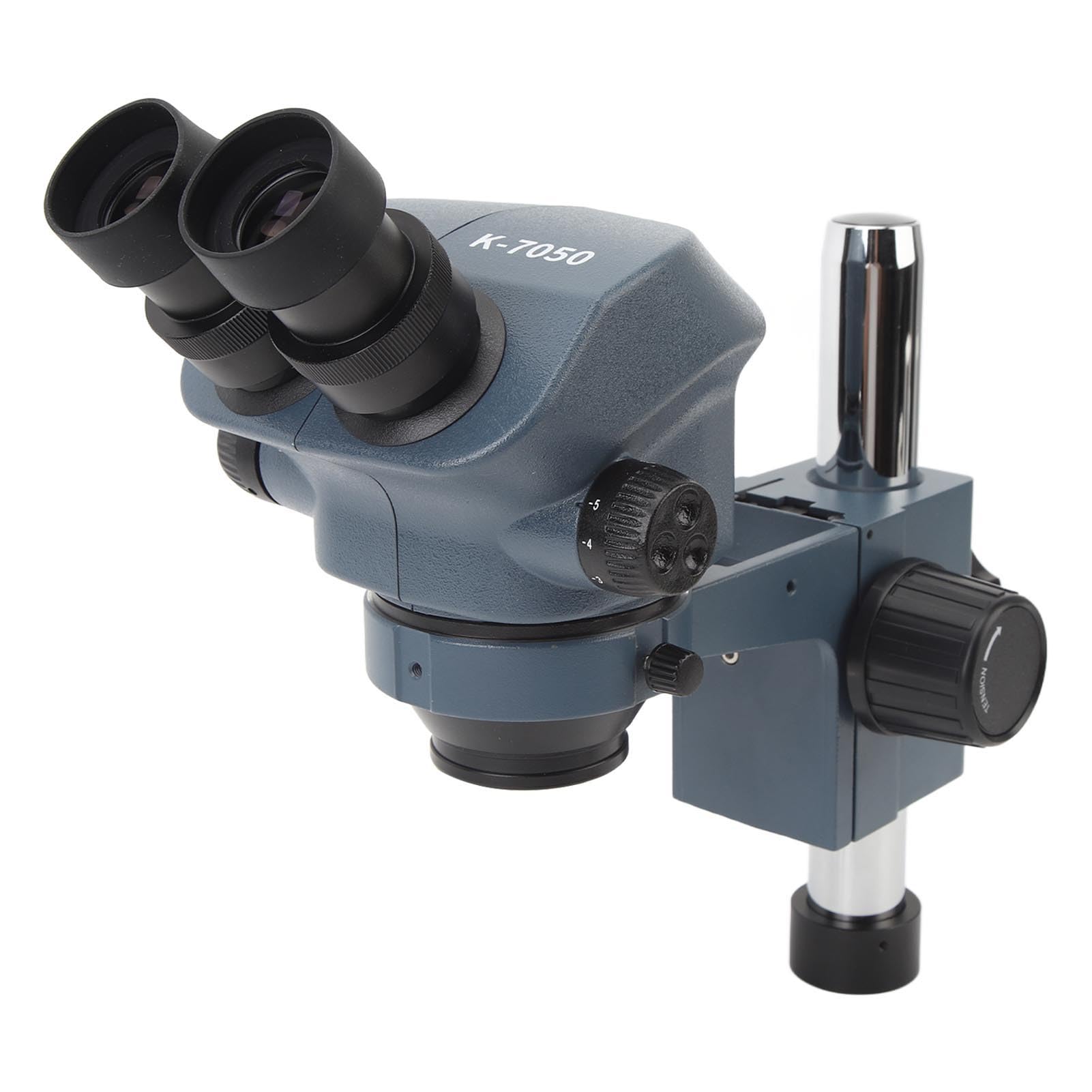 Cocoarm Microscopio Estéreo Trinocular, Microscopio Trinocular 7 50X con Cuerpo ABS, Zoom 0,7 5X, Ocular WF10x22, Distancia de Trabajo de 110 Mm, para Inspección, Mantenimiento, Reparación de Joyas