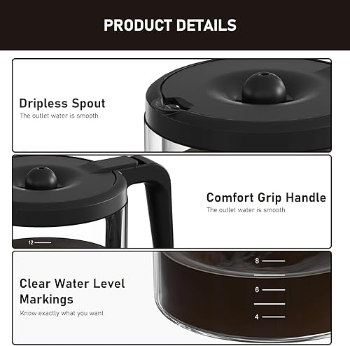 Miniatura 6 de Repuesto de cafetera de 12 tazas compatible con los modelos Keurig 5000 K-Duo Essentials y K-Duo Essentials para cafeteras calientes y frías (no