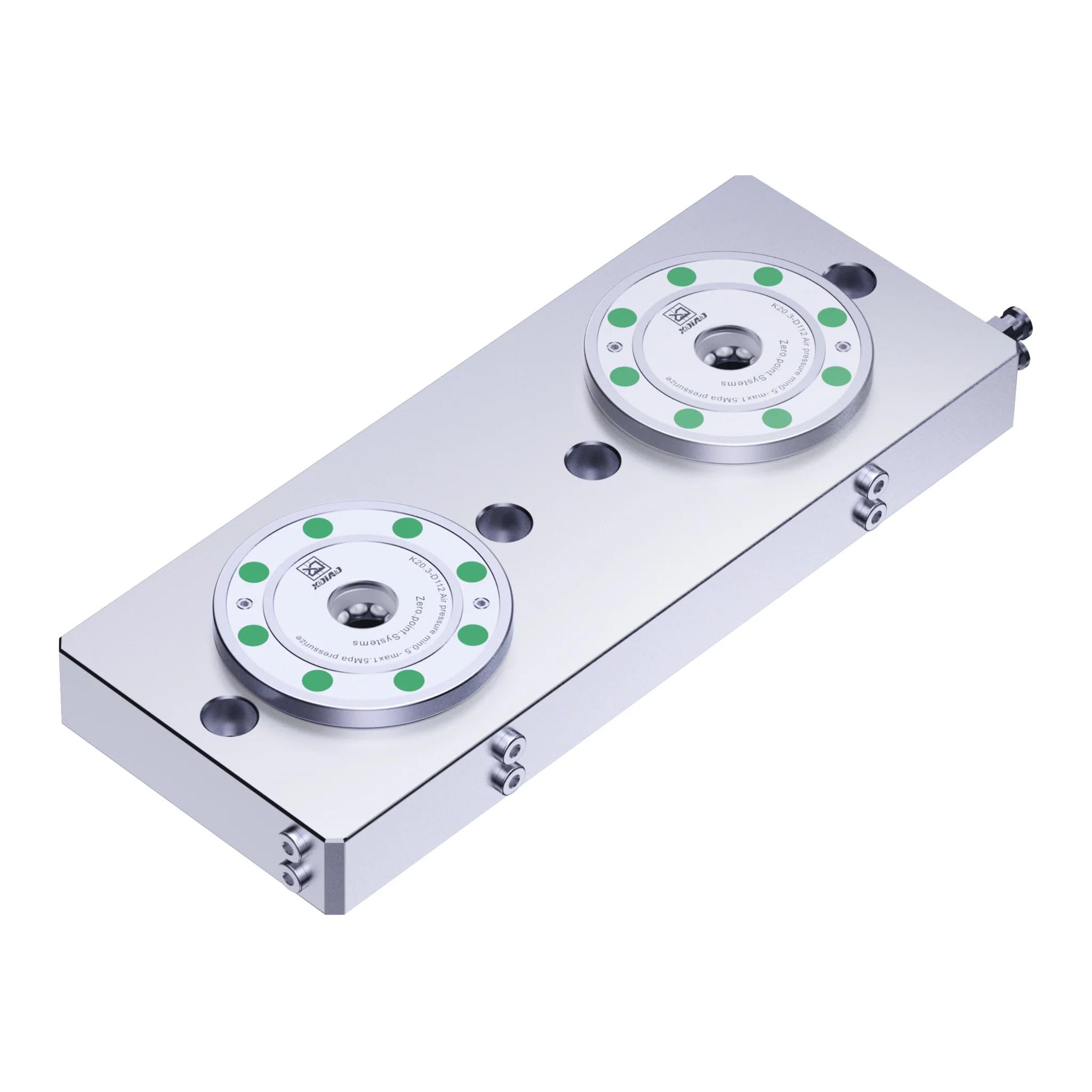 XINDIAN Tre assi quattro assi ad alta precisione Pneumatica Zero Point Sostituzione rapida Apparecchio CNC Elaborazione parti lotti Piastra ponte mandrino, personalizzabile (K20.3-C2)