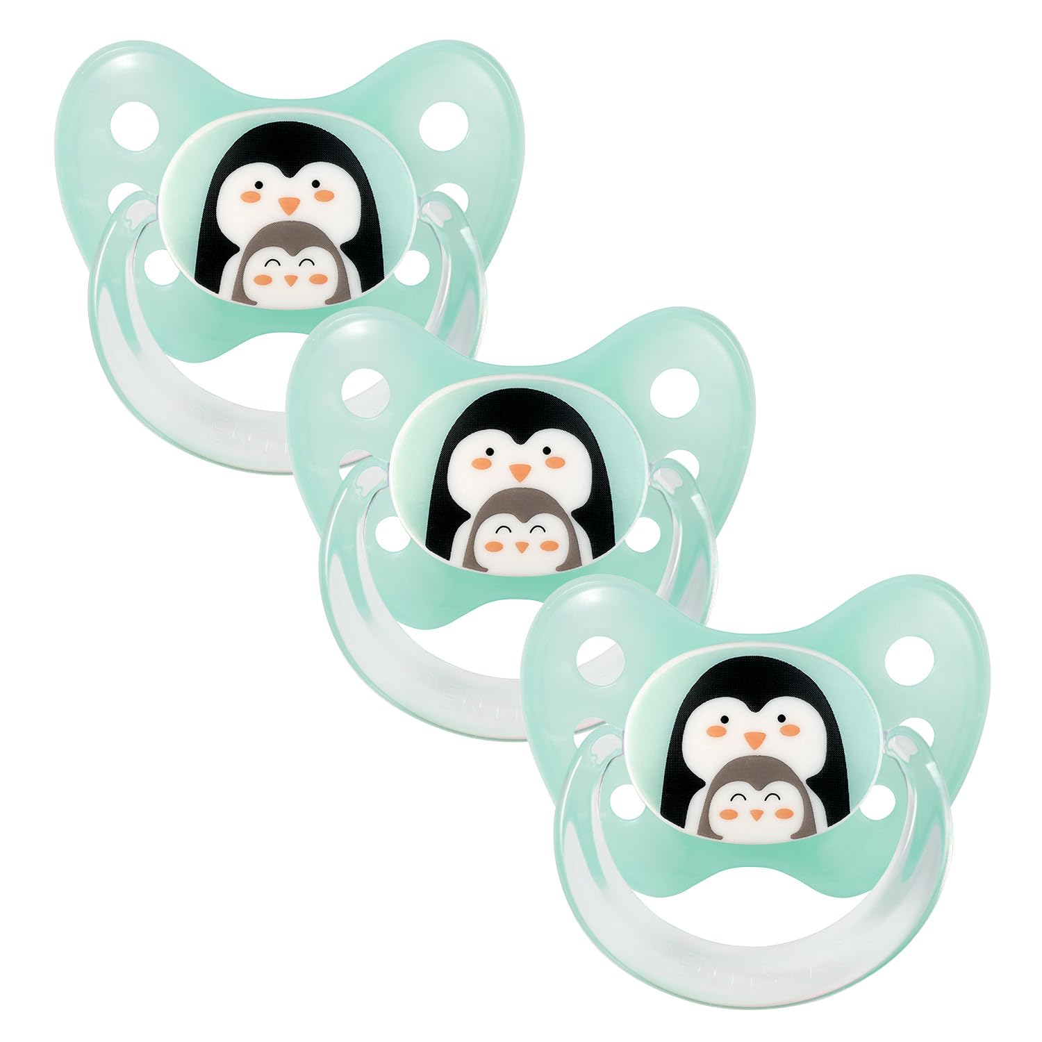 dentistar Silicone Soother Set of 3, Size 1, 0-6 Months