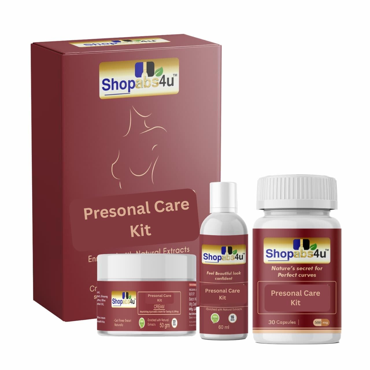 Personal Care Kit for Women with Cream, Oil & Capsules | Complete Personal Wellness Combo Pack-image-0