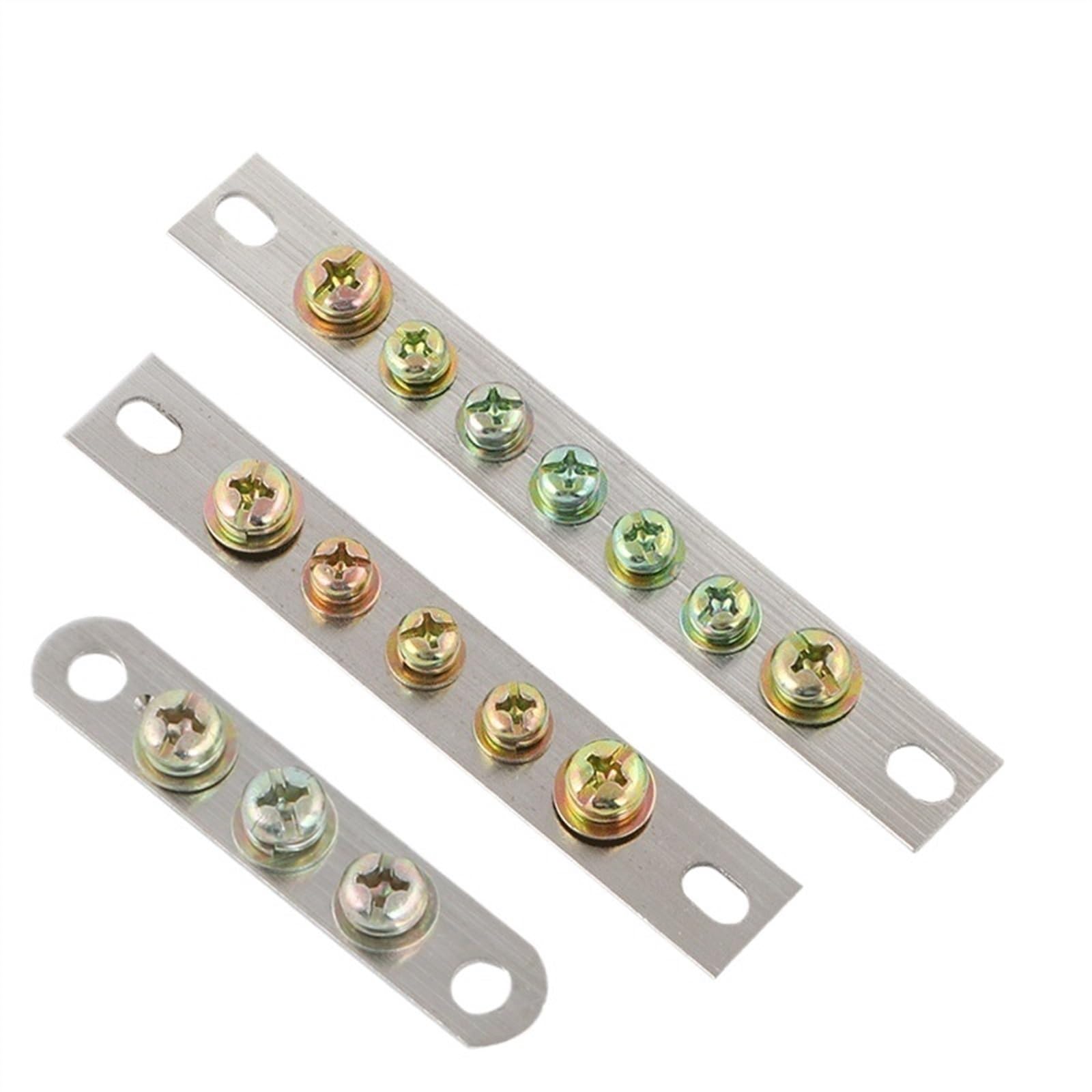 Morsettiera di Terra 2 * 15 2 * 20 2.5 * 25 3.0 * 30mm 3 5 7 10 Fori Armadio di distribuzione Neutro Ottone Riga Zero Barra connettore(7 Holes 3x30)