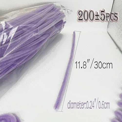 Miniatura 6 de 400 piezas de 7 colores para manualidades, suministros de tallos de chenilla, color pastel macarrón, limpiador de tuberías para proyectos de arte y