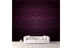 3D Wallpaper-Gothic-Dark Purple and Black