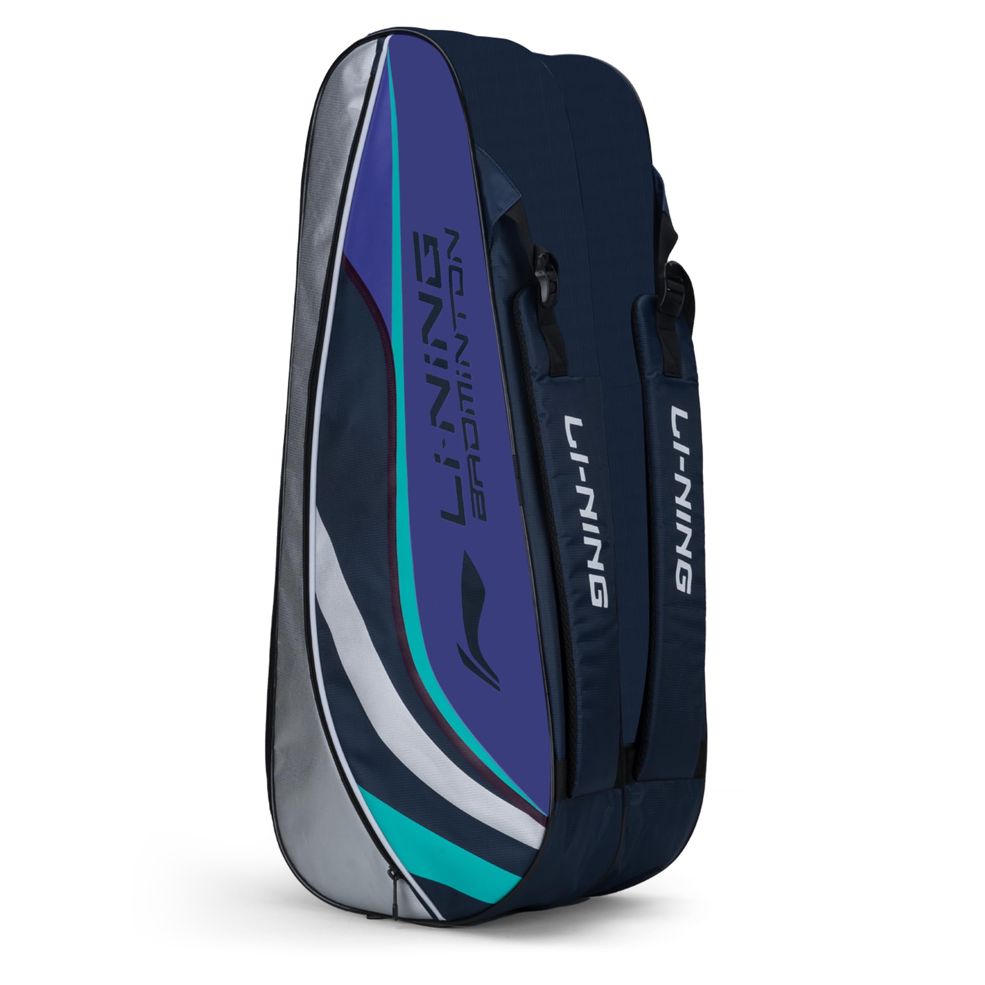Li-Ning Panther Double Zipper Polyester Badminton Kit Bag | Stash Pocket | Ample Storage | Unisex - Men, Boys, Girls, Women