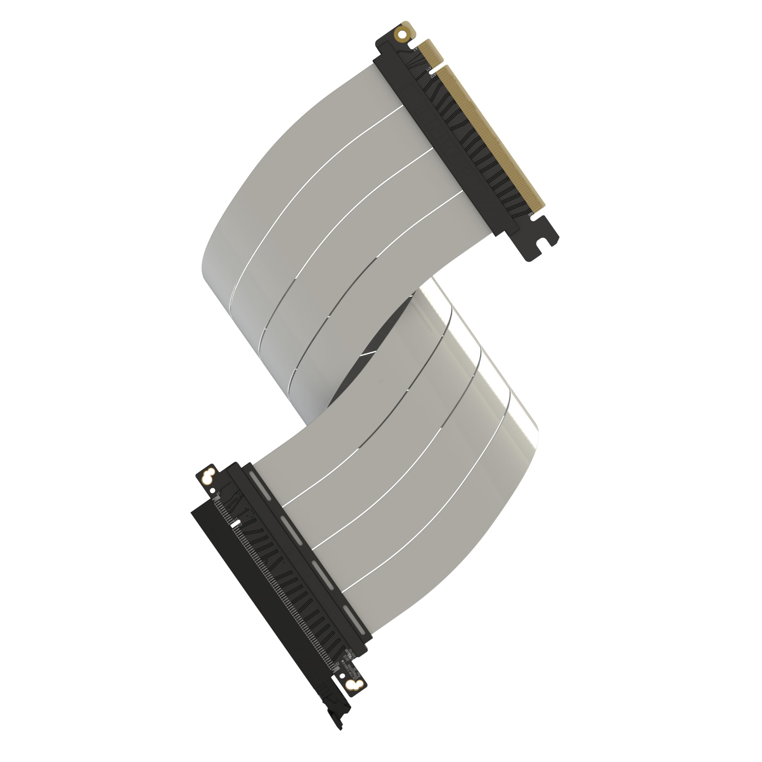 LINKUP Kabel PCIe 5.0 Riser | do pionowego montażu GPU | prosty | karta graficzna GPU Ready | do użytku z PCIe 4.0 i RX9070/RTX5090 | 40 cm (długość całkowita: 44 cm)