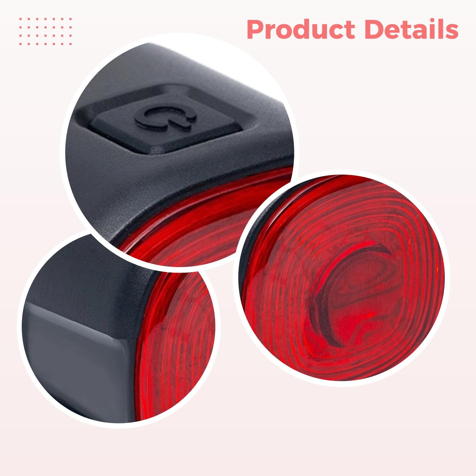 2 luci posteriori per bici con sensore intelligente del freno, grandangolo a 260°, luce posteriore ricaricabile USB C per bici, impermeabile IP66, 6 modalità