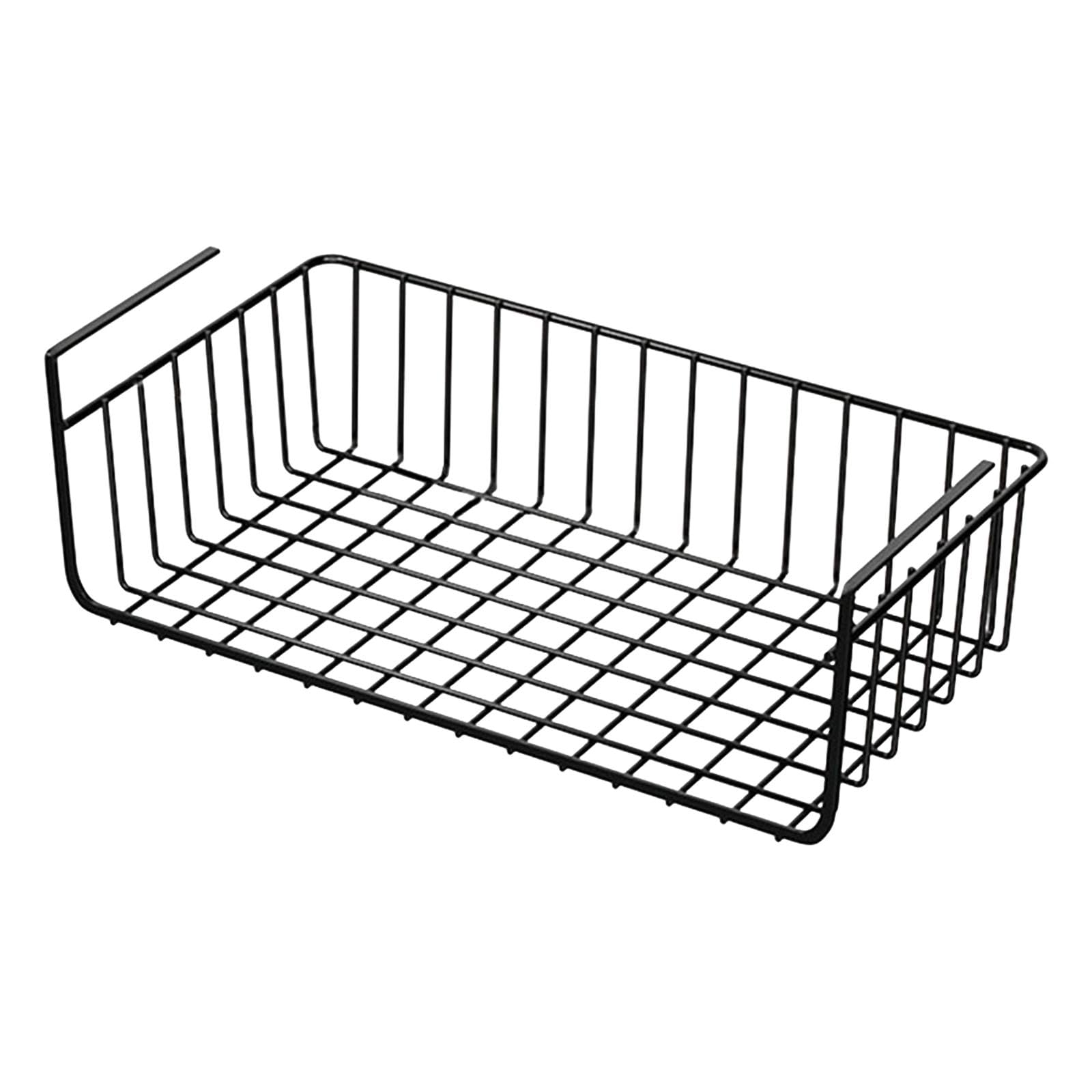 bnf® Under Shelf Wire Basket Metal Organizer Rack for Bedroom Closet Refrigerator Black 26X22Cm | Kitchen, Dining & Bar | Kitchen Storage & Organization | Spice Jars & Racks-image-46