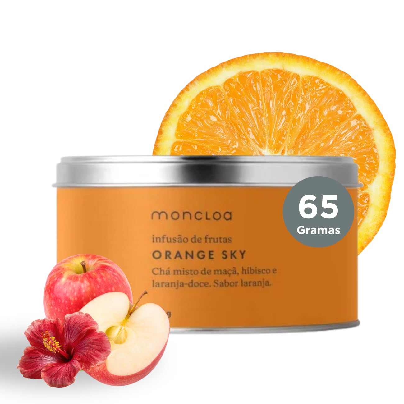 Moncloa | Chá Infusão de Frutas Orange Sky Lata 45g | Sem Cafeína