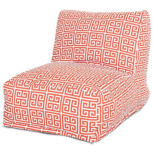 Majestic Home Goods Towers Bean Bag Chair Lounger, Orange