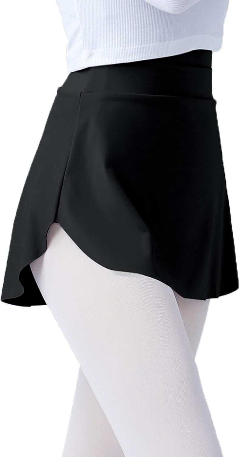 Daydance Girls Women Pull On Ballet Skirt Elastic Mini Skirt for Dancing