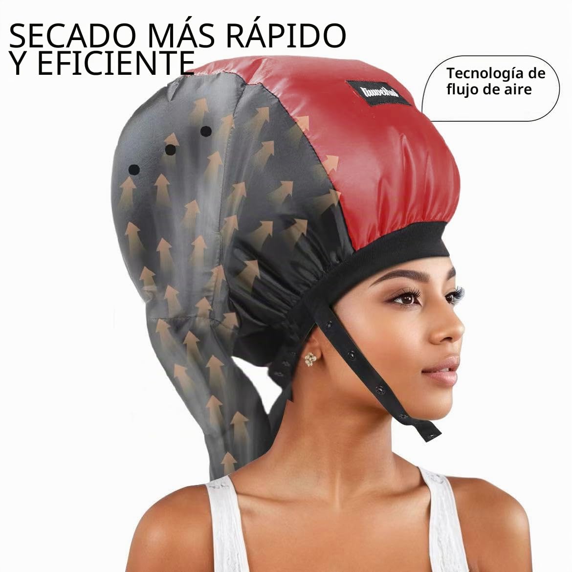 Secador de pelo con capucha, difusor de pelo ideal para cabello rizado, tu solución definitiva - Gorro de secado de gran capacidad para un peinado rápido de rizos