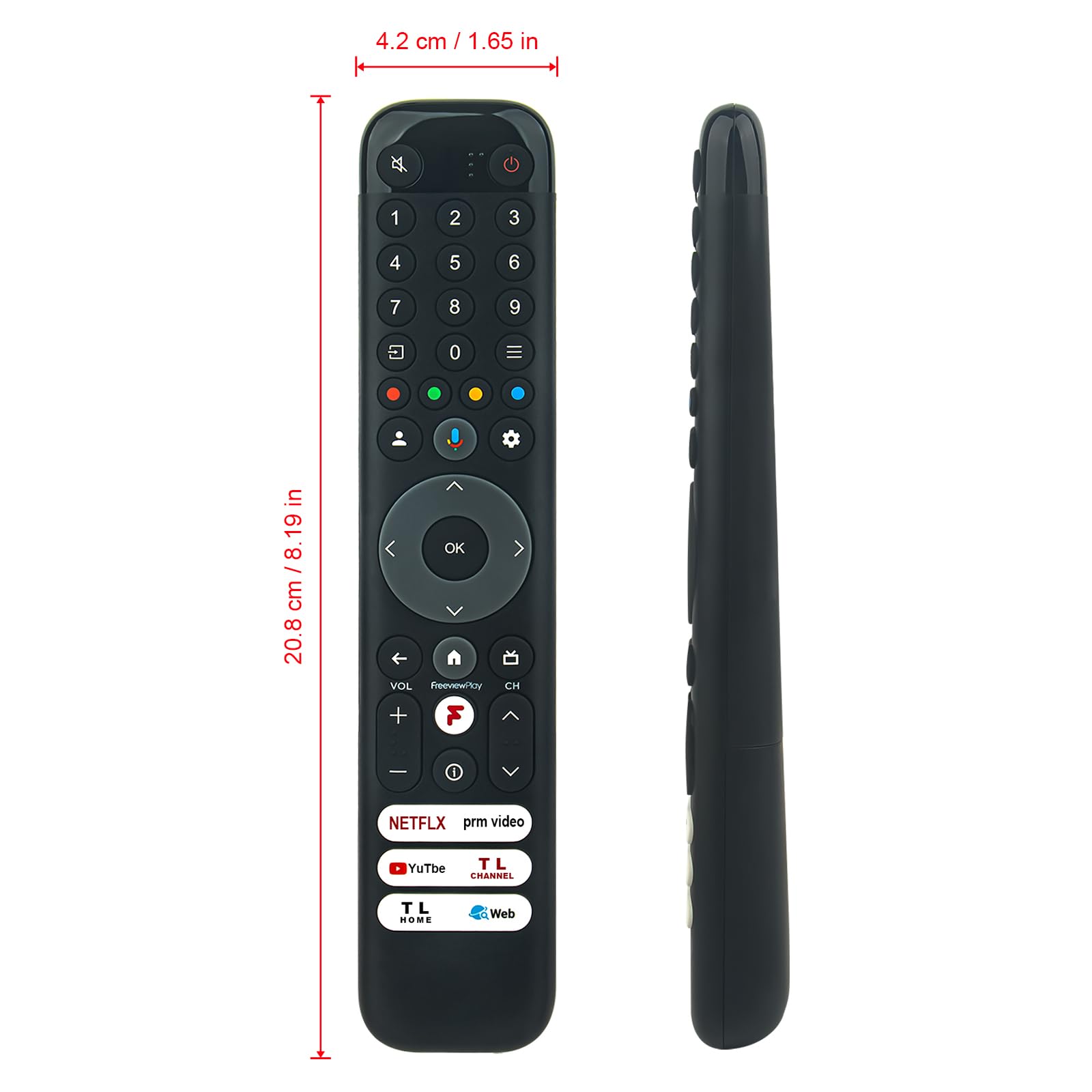 VINABTY RC833 GUB2 Replacement Voice Remote Control Applicable For TCL C64K Series QLED Smart TV 4K UHD TV 43C645K 50C645K 55C645K 65C645K 85C645K 98C655 85C655 75C655 75C645K 65C655 - Image 3