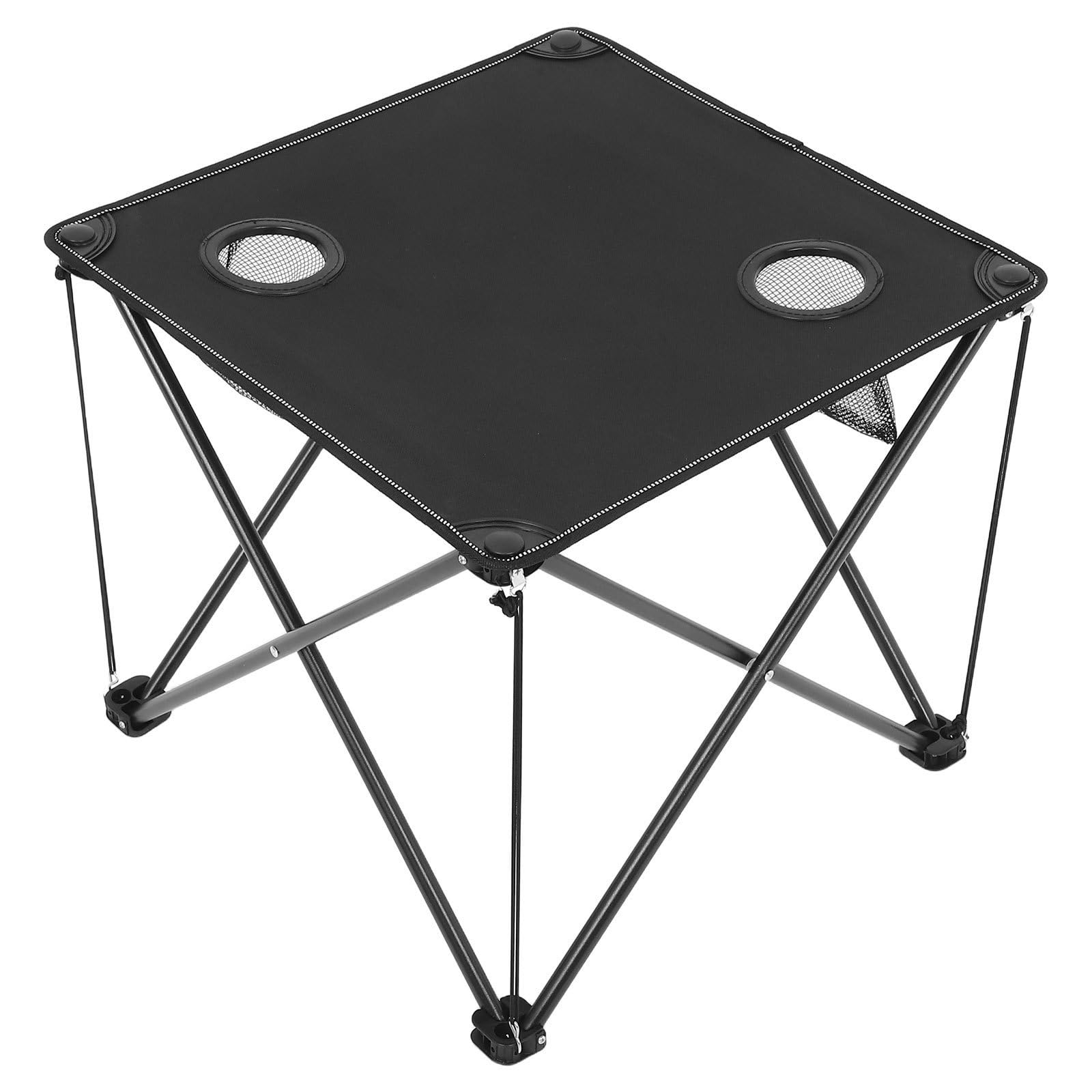 Luxshiny Tavolo Pieghevole Portatile con Due Portabicchieri per Picnic e Campeggio Tasche Comode Oxford e Struttura in Ferro per Attività All'aperti
