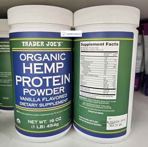 Generic Trader Joe Organic Hemp Protein Powder Vanilla Flavored Dietary Supplement thumb #1