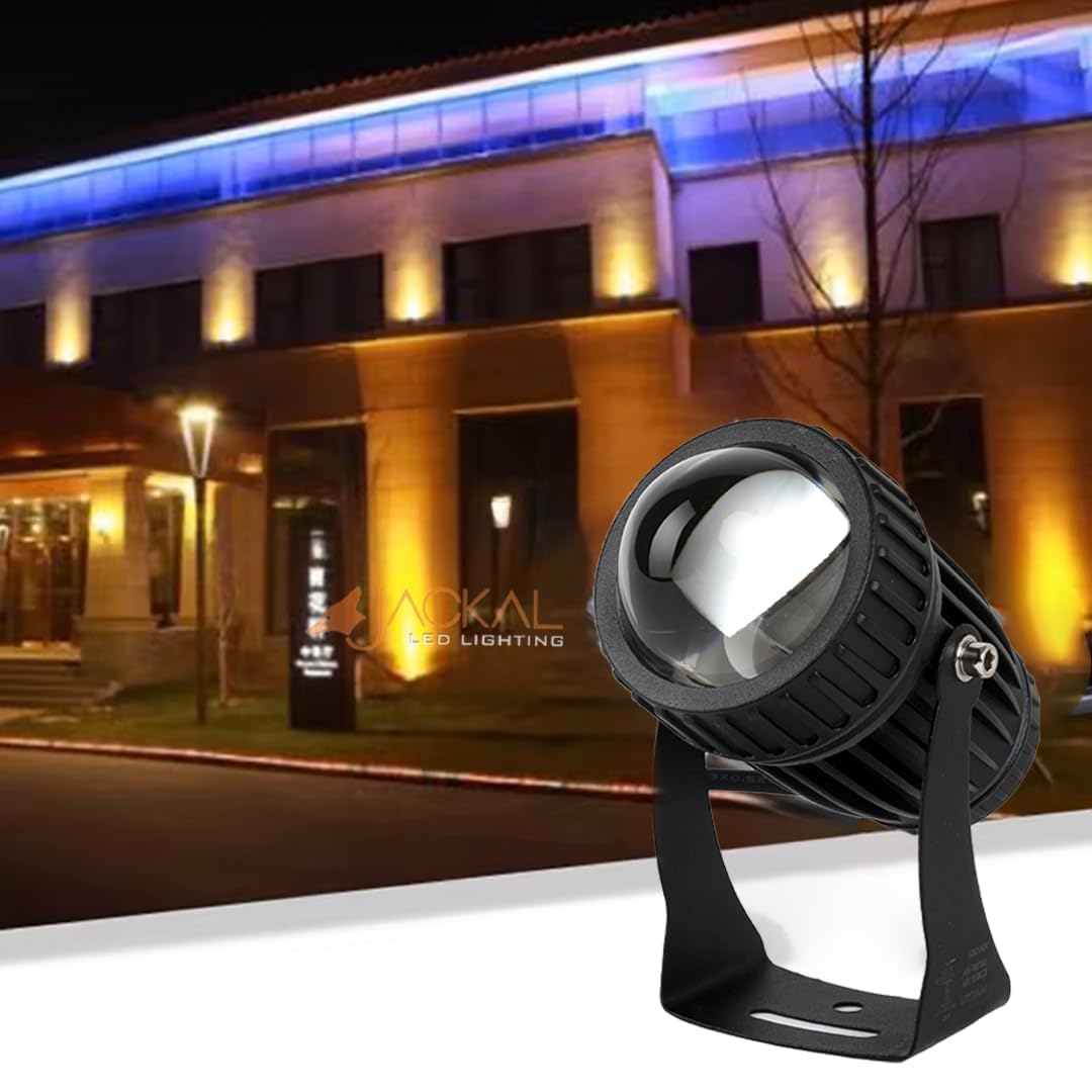 - JACKAL® 10 Watt Multi Colour 3000K LED Garden Spike Light| IP67 Waterproof Lights for Patio, Yard | Rustproof Light for Garden, 12 Months Warranty (Multi Colour)