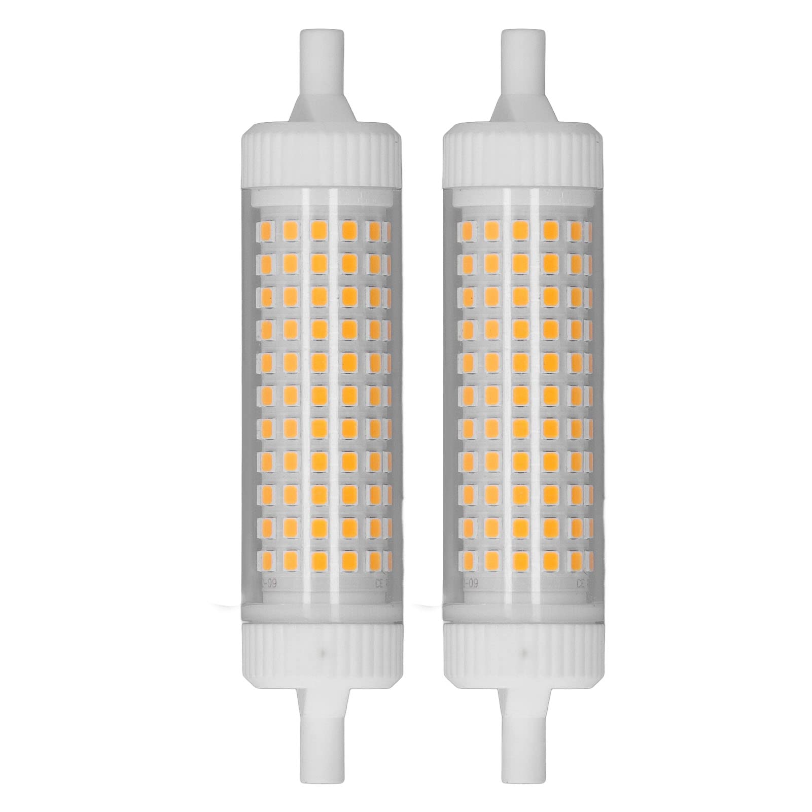 2 sztuki żarówki LED R7S 118mm, ściemniane 15W 1500LM, podwójnie zakończony reflektor, 154 LED T3 zamiennik żarówki LED dla 150W halogenu, do lampy roboczej i lampy (Ciepłe Światło)