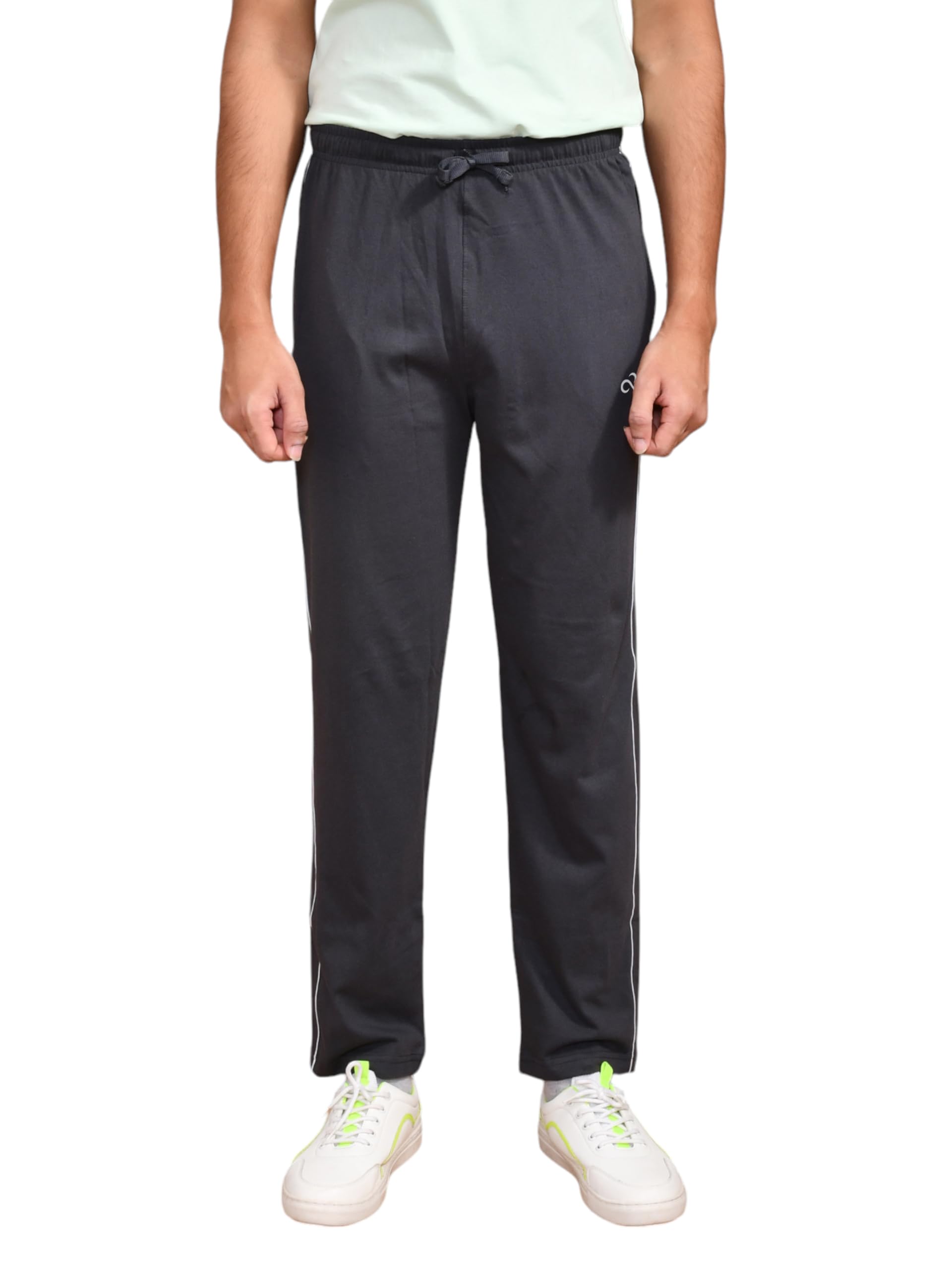 skyknit Men's Regular Cotton Trackpant with Side Piping-picture-19