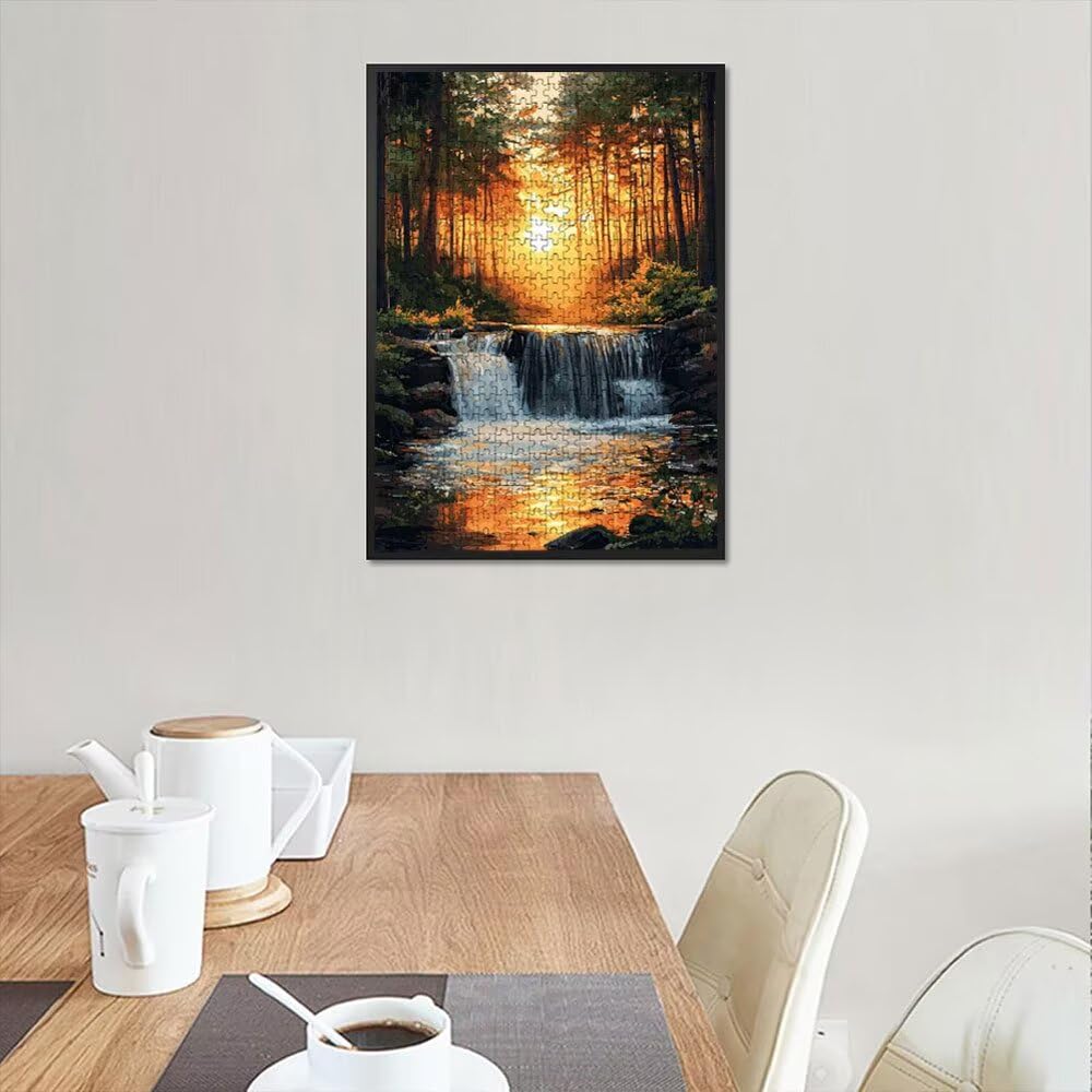 Puzzle 3000 Pezzi, Cascate Forestali 3D Puzzle per Adulti Impegnativo, Educa Puzzles Artistico, Divertente E Stimolante Puzzles Decorativo per La Famiglia, Regalo e Decorazione Pareti DX0YL6-804