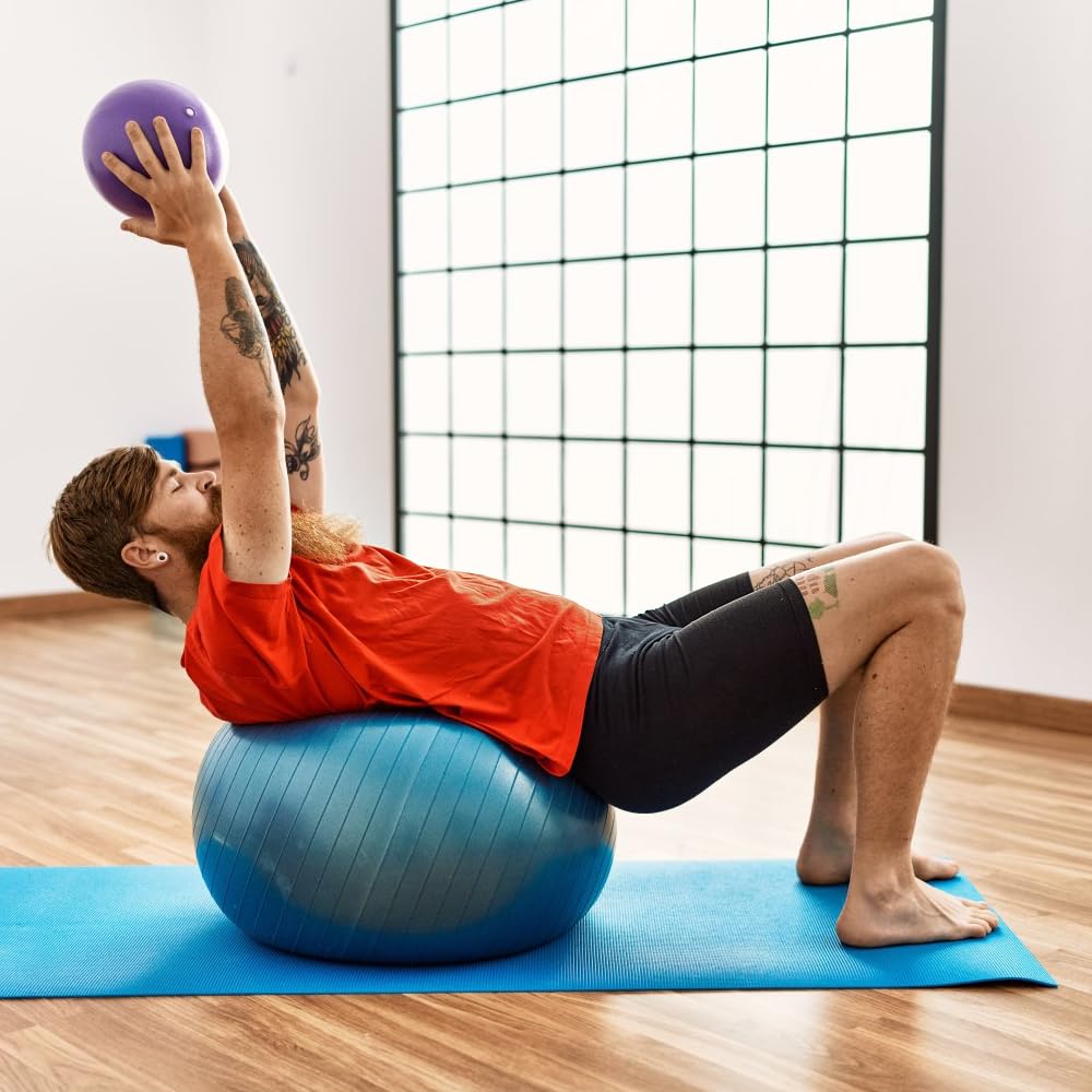 Pilates Set, 11 Teilige Pilates Zubehör, Yoga Set Mit Yoga Gurt Widerstandsring, Pilatesball, Stärken des Rumpfes Und Fitness, Für Bauch Beine Po Heimtraining Und Studio-Workout (Lila)